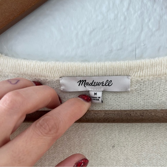 Madewell Cozy Walker Merino Alpaca Blend open cardigan sweater Size Medium - Picture 7 of 13